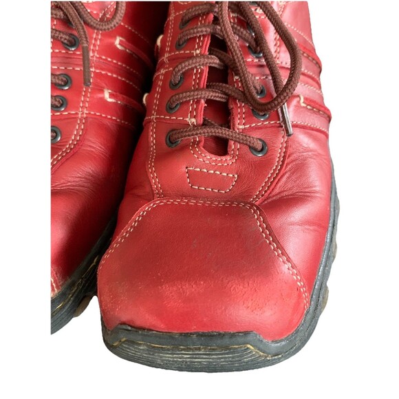 Men's DR. MARTENS 8A99 RED RARE Leather Lace up Oxford Air Cushion Shoe Size 7 - Picture 7 of 15